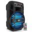 Portable Bluetooth PA Speaker System - 300W Rechargeable Outdoor Bluetooth Speaker Portable PA System w/ 8” Subwoofer 1” Tweeter, Microphone in, MP3/USB, Radio, Remote - Pyle PPHP838B, Black