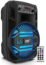 Portable Bluetooth PA Speaker System - 300W Rechargeable Outdoor Bluetooth Speaker Portable PA System w/ 8” Subwoofer 1” Tweeter, Microphone in, MP3/USB, Radio, Remote - Pyle PPHP838B, Black