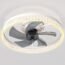 PSHRFANST Modern Ceiling Fan with Light Semi Flush Mount Low Profile Fan Fully Dimmable Lighting Modes 6 Speeds Reversible Blades with Remote Control (White)