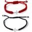 Handmade Braided Cross Black Red String Protection Bracelet Stainless Steel Sideways Faith Hope Blessed Wrap Bangle Religion Jewelry-red