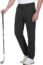 Rdruko Men's Stretch Golf Pants Quick Dry Lightweight Casual Dress Pants with Pockets(Black,US 40)