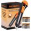 REXBETI 12-Pack Utility Knife, Retractable Box Cutter for Cartons, Cardboard and Boxes, 18mm Wider Razor Sharp Blade, Smooth Mechanism, Perfect for Office and Home use