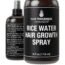 Rice Water Hair Growth Spray. Vegan Hair Thickening Moisturizing, Hydrating Volumizer Sprays For Men, Women with Vitamin B, C, Aloe Vera. Leave in Fermented Mist For Dry, Frizzy, Weak Hair. Unscented