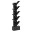 Rolanstar Tree Bookshelf with Wooden Drawer, 8 Shelf Free Standing Bookcase, Tall Display Standing Shelf for Books CDs Plants,Utility Organizer Shelves for Living Room, Bedroom, Rustic Brown