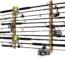 Rush Creek Creations 11 Fishing Rod Storage Wall, Ceiling, or Garage Mount Rack, American Cherry