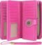 SENDEFN Wallets for Women Leather Credit Card Holder with RFID Blocking Large Capacity Wristlet