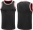 SHAJUNQI Basketball Jersey Men's Mesh Athletic Sports Shirts Training Practice - Blank Team Uniforms for Sports Scrimmage GO-Black red XL