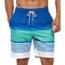 SILKWORLD Mens Swimming Shorts Quick Dry Beach Trunks Swimwear with Mesh Lining,Navy+Red+White,XX-Large