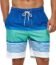 SILKWORLD Mens Swimming Shorts Quick Dry Beach Trunks Swimwear with Mesh Lining,Navy+Red+White,XX-Large