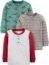 Simple Joys by Carter's Toddler Boys' Long-Sleeve Shirt, Pack of 3, Yellow/Grey/White, Stripe, 5T