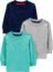 Simple Joys by Carter's Toddler Boys' Long-Sleeve Shirt, Pack of 3, Yellow/Grey/White, Stripe, 5T