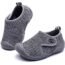 STQ Toddler Boys Sneakers Tennis Athletic Walking Running Shoes for Kids Black Grey 4 M US Toddler