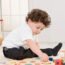 STQ Toddler Boys Sneakers Tennis Athletic Walking Running Shoes for Kids Black Grey 4 M US Toddler