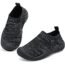 STQ Toddler Boys Sneakers Tennis Athletic Walking Running Shoes for Kids Black Grey 4 M US Toddler