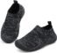 STQ Toddler Boys Sneakers Tennis Athletic Walking Running Shoes for Kids Black Grey 4 M US Toddler