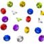 Super Z Outlet Acrylic Colorful Round Treasure Gemstones for Table Scatter, Vase Fillers, Event, Wedding, Arts & Crafts, Birthday Decorations Favor (12 Pieces) (Assorted)