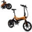 Swagtron Swagcycle EB-7 Elite Plus Folding Electric Bike with Removable Battery, Orange/Black, 16