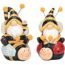 Vincent Malyn Outdoor Garden Gnome Statue - Yard Gnome Decor Figurine Set of 2 Funny Bee Gnomes Decorations for Yard Patio Law Cute Resin Ornament