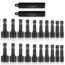 PANOVO (14pcs) Quick Change Power Nut Driver Bit Set Steel Metric Socket Wrench Set 1/4'' Hex Nut Driver Drill Bits for Quick Change Chuck Adapter, Electric Hand Drill, Screwdriver