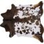 Tricolor Brazilian Cowhide Area Rug, Cowskin Leather Hide for Home Living Room Size XL Approximately 7 to 8 feet Long x 6 to 7 feet Wide (XL) by Pergamino