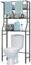UDEAR 3 Shelf Bathroom Space Saver,Over The Toilet Rack,Bathroom Corner Stand Storage Organizer Accessories,The Washing Machine,with Hanging Rod,Bathroom Tower Shelf,Black