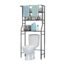 UDEAR 3 Shelf Bathroom Space Saver,Over The Toilet Rack,Bathroom Corner Stand Storage Organizer Accessories,The Washing Machine,with Hanging Rod,Bathroom Tower Shelf,Black
