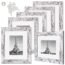 upsimples 8x10 Picture Frame Distressed White with Real Glass, Display Pictures 5x7 with Mat or 8x10 Without Mat, Multi Photo Frames Collage for Wall or Tabletop Display, Set of 6