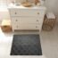 Aspen Design Machine Washable Kitchen & Bathroom Mat, Stripes Design Taupe Color Medium Size Slip Resistant Backing 32inchx32inch Stripes-Taupe-Medium 0