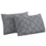 Vaulia Lightweight Soft Microfiber Pillow Shams, Well Crafted Pinch Pleat, King Size (20x36) Grey Color Set of 2
