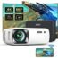 5G WiFi Outdoor Bluetooth Projector 4K Supported: 12000L 400 ASIN Native 1080P Projector, 4D/4P Keystone 400'' & 50% Zoom Sovboi Mini Movie Projector, SOI-Smart System Portable Projector for Phone/PC