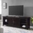 Walker Edison Traditional Wood TV Stand with Storage Cabinets for TV's up to 78