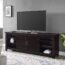 Walker Edison Traditional Wood TV Stand with Storage Cabinets for TV's up to 78