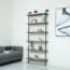 Industrial Pipe Shelves Rustic Wood Ladder Bookshelf Wall Mounted Shelf for Living Room Decor and Storage