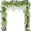 Wisteria Garland Artificial Wisteria Hanging Flowers Garland - 5Pcs Total 33ft Flower Vines Wisteria Vines