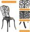 Withniture 3 Piece Outdoor Bistro Set, All Weather Bistro Table and Chairs, Cast Aluminum Patio Table Sets with Umbrella Hole, Rust-Resistant Outdoor Table and Chairs Set for Garden Porch Balcony Cafe