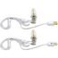 YIMILITE 5 Base C7 String Bulbs Christmas Village Light Accessory Cord with 5 LED Light Bulb Universal Clip White Cord with On/Off Spare Fuse Switch Plugs for Decorations Christmas Village House