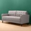 ZINUS Benton Sofa Couch / Grid Tufted Cushions / Easy, Tool-Free Assembly, Dark Grey