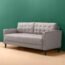 ZINUS Benton Sofa Couch / Grid Tufted Cushions / Easy, Tool-Free Assembly, Dark Grey