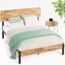 ZINUS Paul Metal and Wood Platform Bed Frame / No Box Spring Needed / Wood Slat Support / Easy Assembly, Full