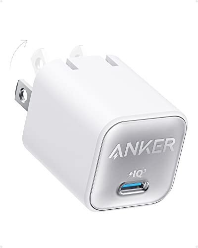 Anker USB C GaN 30W, cargador 511 (Nano 3), PIQ 3.0 plegable PPS cargador rápido para iPhone