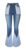 Aodrusa – Jeans para mujer, con dobladillo sin rematar, acampanados, hechos con parches.
