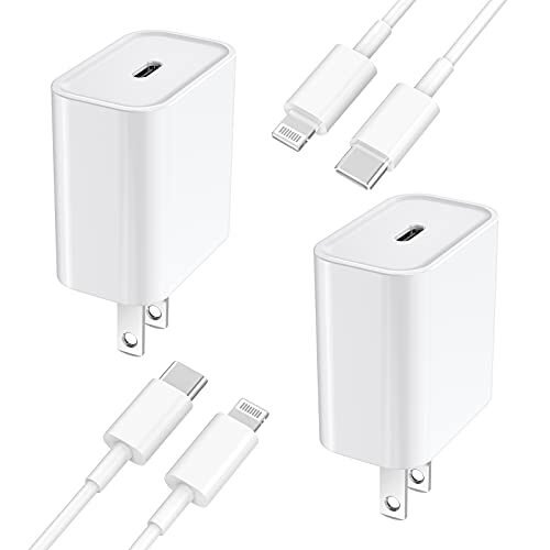 Veetone – Cargador rápido para iPhone, 2 unidades de 20 W USB C de suministro de energía