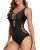 Aqua Eve – Traje de baño de una pieza para mujer, escote en V