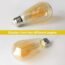 Ascher Vintage LED Edison Bulbs 60 Watt Equivalent,Eye Protection Led Bulb with 95+ CRI, Non-Dimmable, Warm White 2700K,ST58 Antique LED Filament Bulbs, E26 Medium Base, Pack of 4
