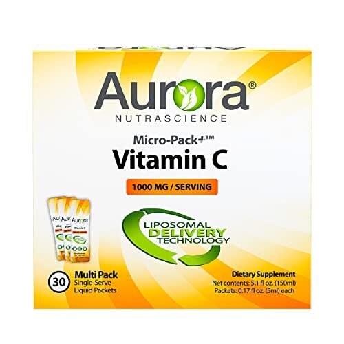 Aurora Nutrascience, Micro-Pack Vitamina C liposomal, 1,000 mg por dosis