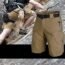 AUTIWITUA Men's Waterproof Tactical Shorts Outdoor Cargo Shorts, Lightweight Quick Dry Breathable Hiking Fishing Cargo Shorts Black