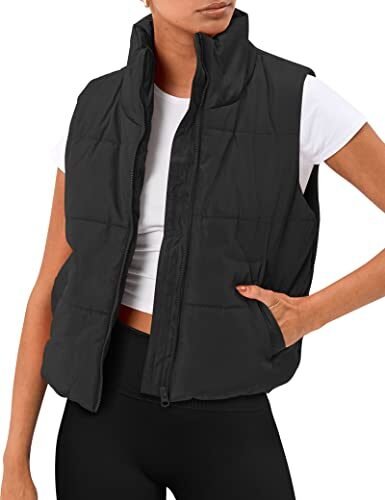 AUTOMET Chaleco acolchado para mujer, sin mangas