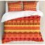 Lunarable Aztec Duvet Cover Set, Colorful Geometric Shapes on Teal Backdrop Cheerful Design Culture, Decorative 3 Piece Bedding Set with 2 Pillow Shams, King Size, Teal Burgundy