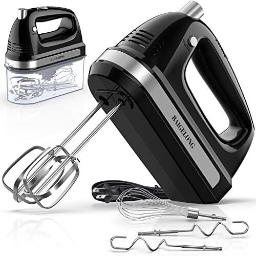 BAIGELONG Mezclador eléctrico manual, 300 W Ultra Power Food Kitchen Mixer