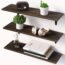 Floating Shelves Wall Mounted, COORACK 2 Pack Metal Black Wall Shelves Bathroom Shelf with Towel Bar, Modern Wall Organizer Decorative Storage Shelves for Kitchen Bedroom Living Room